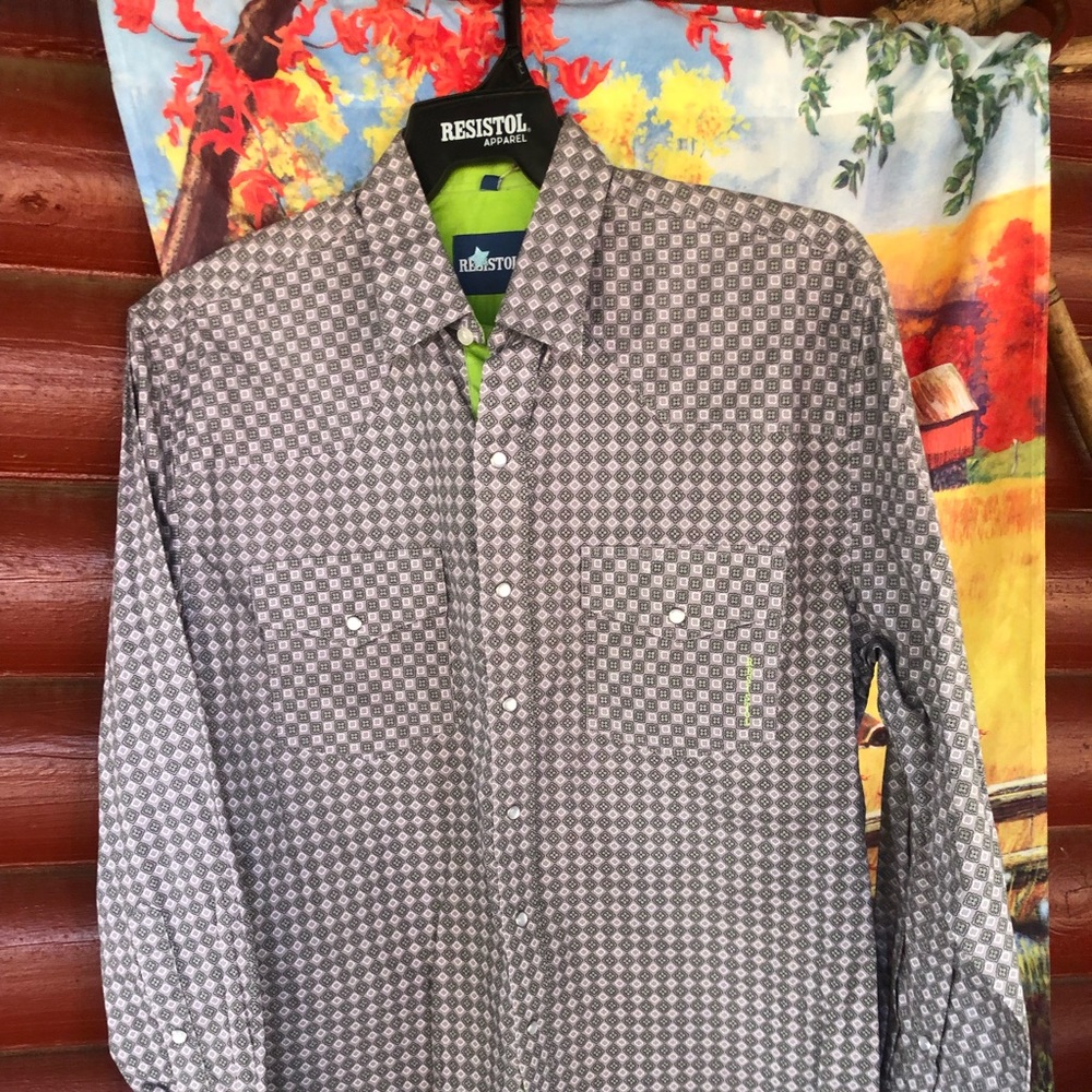 Men’s Resistol pearl snap shirt